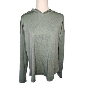 Columbia Womens' Size XL Sage Green Athletic Thermal Knit Hoodie OMNI-WICK